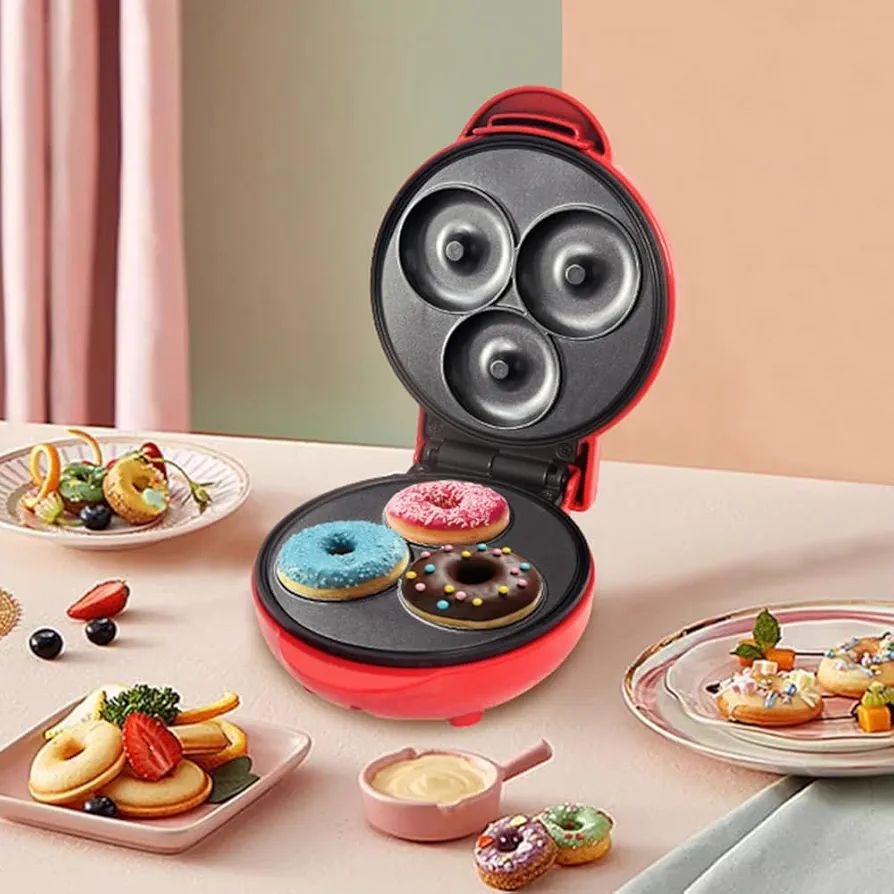 Mini Donut Maker Machine β Non-Stick 6-Cavity Electric Donut Maker for Homemade Donuts, Snacks & Treats