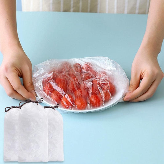 100pcs Disposable Flexible Transparent Plastic Food Storage Bags – Resealable & Multi-Purpose