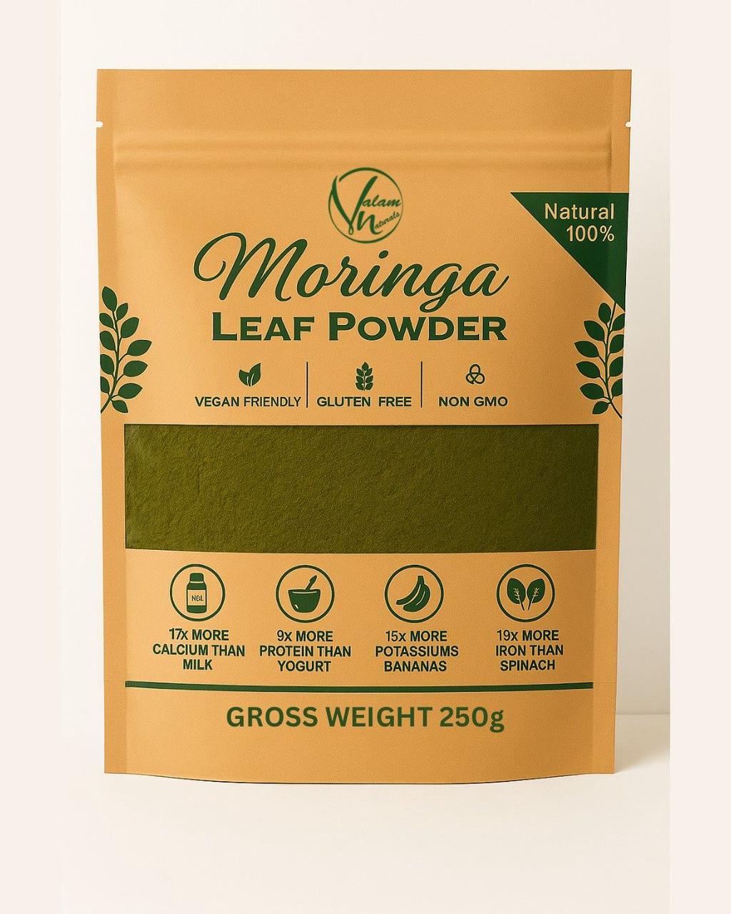 Organic Moringa Leaf Powder | Natural Superfood For Weight Loss, Immunity Boost, Energy Support & Height Growth | Refined Herbal Supplement