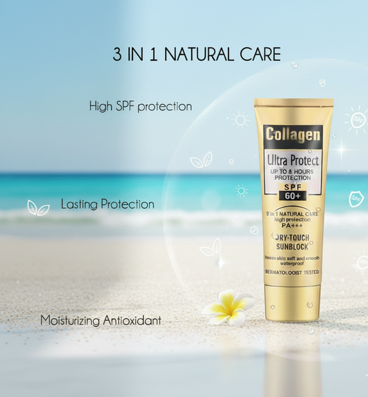 Collagen Ultra Protect SPF 60+ Sunscreen – 3-in-1 Natural Care