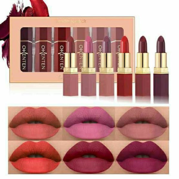 6 Pcs High Pigmented Lipstick Pack – Creamy Formula, Multicolor Shades, Long-lasting, Smooth & Vibrant Finish For Everyday Wear And Special Occasions