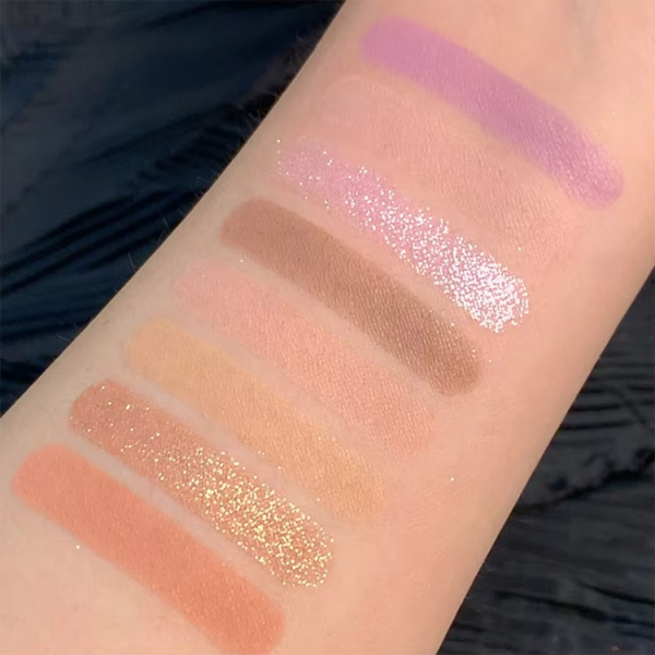 08 Colors Biya Star Flash Eight-Color Eye Shadow Palette – Matte, Pearl, Glitter | Korean Trending Makeup