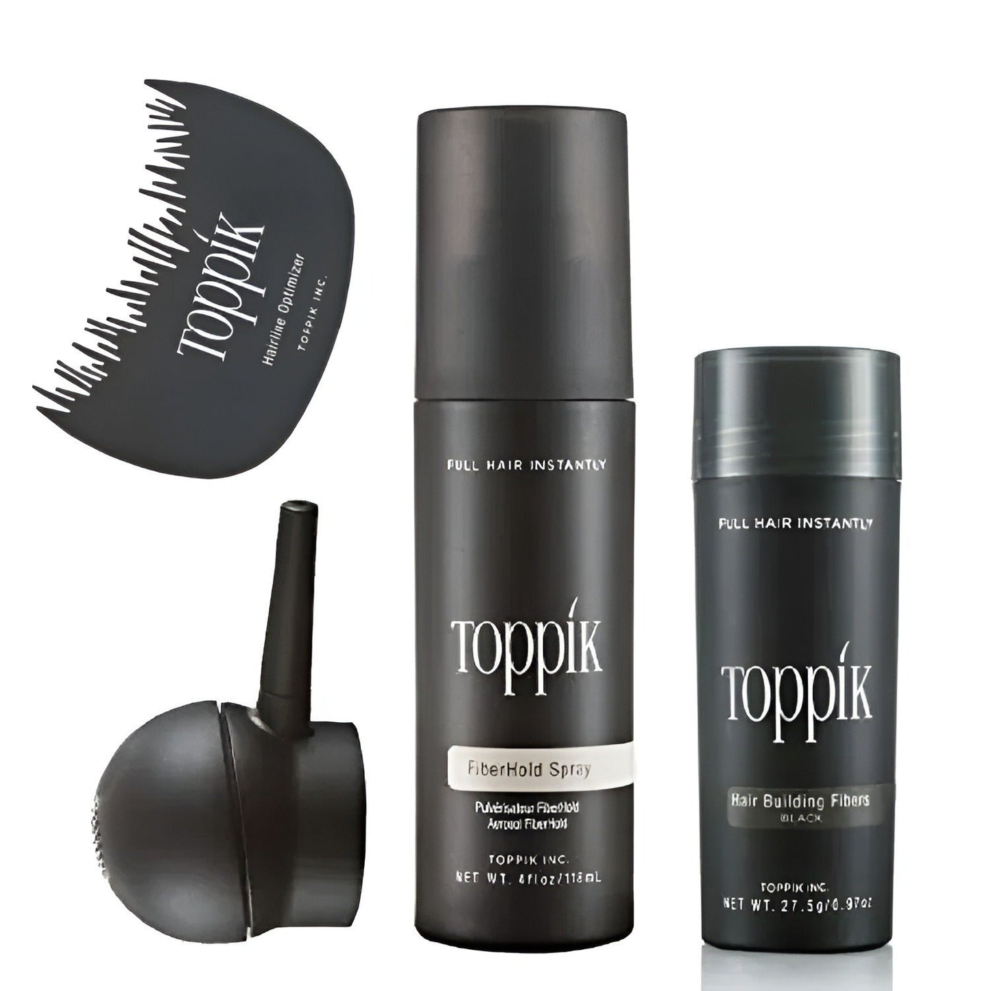 Toppik Hair Building Fibers Complete Set – Black (Full Hair Instantly)