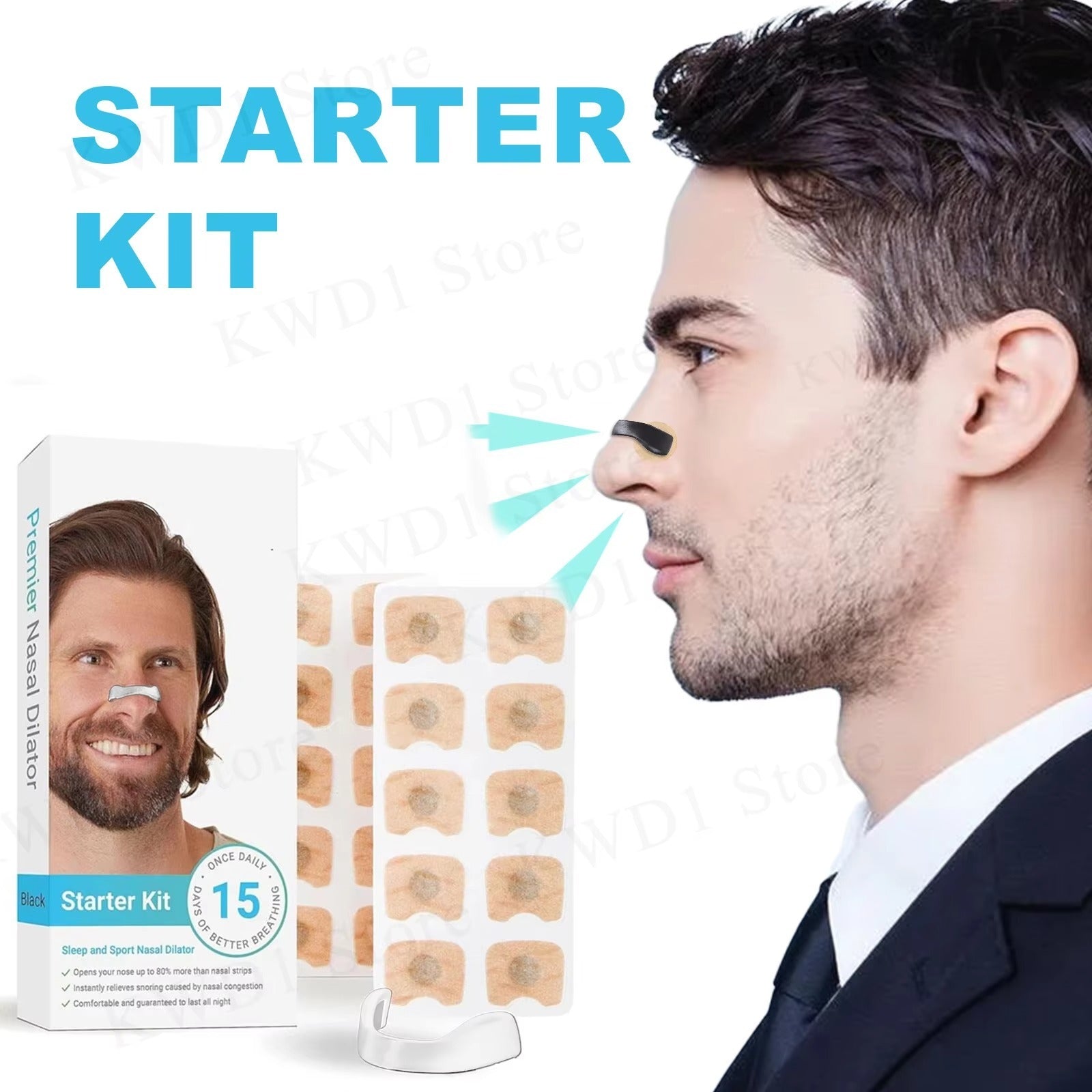 💤 15PCS Magnetic Sport Nasal Strips – Breathe Better, Sleep Deeper 🌙
