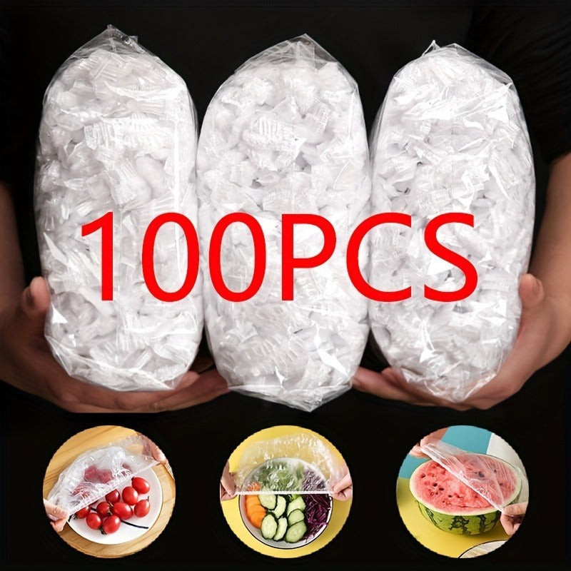 100pcs Disposable Flexible Transparent Plastic Food Storage Bags – Resealable & Multi-Purpose