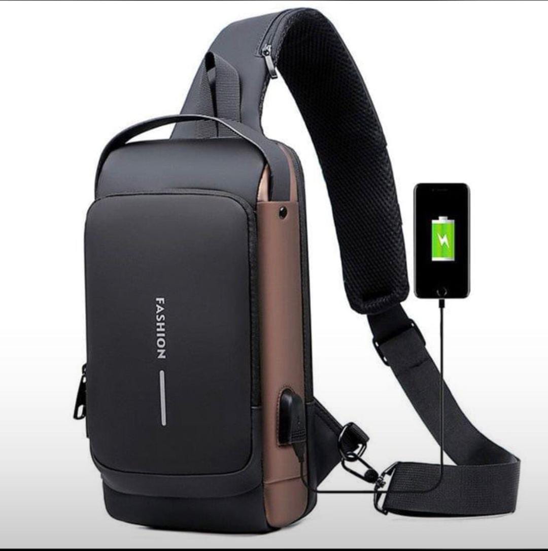 Anti-Theft Sling Bag With USB Charging & Password Lock – High-Capacity Crossbody Backpack