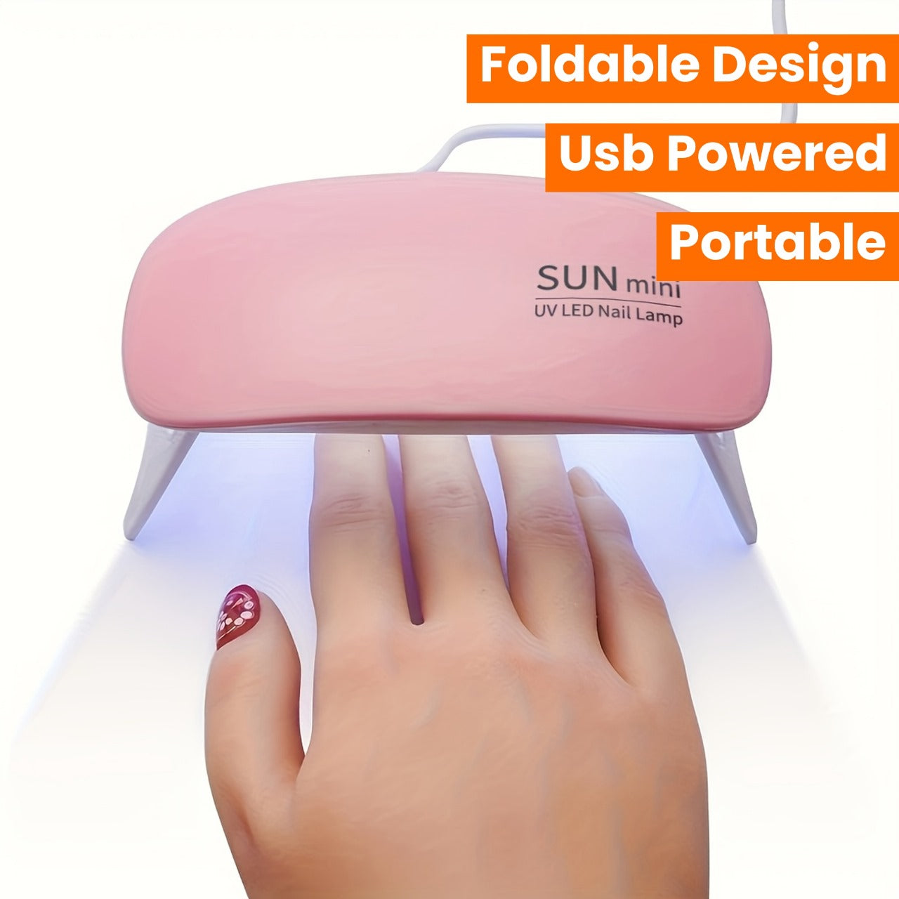SUNmini Portable UV LED Nail Lamp – Fast Drying, Compact & Powerful!