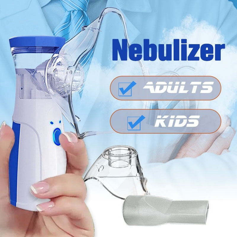 Portable Medical Nebulizer for Children & Adults – Quiet Handheld Inhaler Machine for Asthma, Cough, and Breathing Relief | USB & Battery Powered