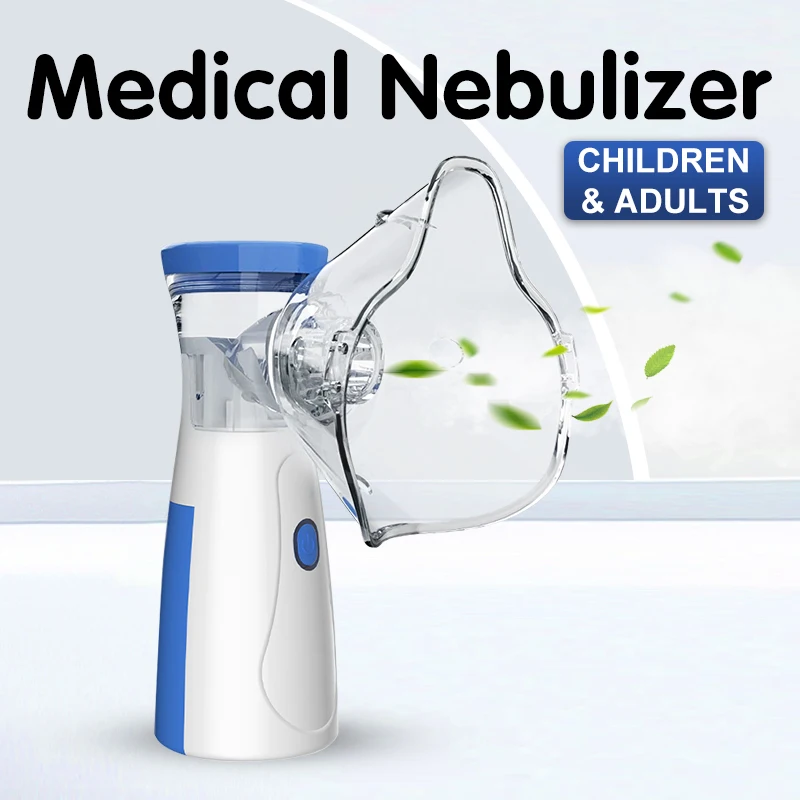 Portable Medical Nebulizer for Children & Adults – Quiet Handheld Inhaler Machine for Asthma, Cough, and Breathing Relief | USB & Battery Powered