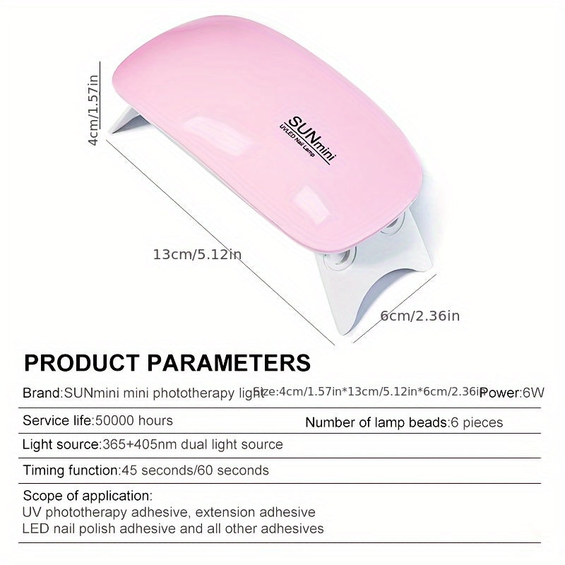 SUNmini Portable UV LED Nail Lamp – Fast Drying, Compact & Powerful!