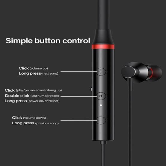 Lenovo HE05X Bluetooth 5.0 Neckband Earphones – Wireless Sports Headphones with Deep Bass & Long Battery Life