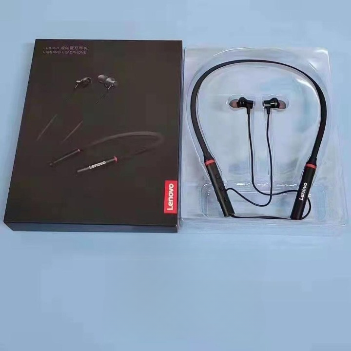 Lenovo HE05X Bluetooth 5.0 Neckband Earphones – Wireless Sports Headphones with Deep Bass & Long Battery Life