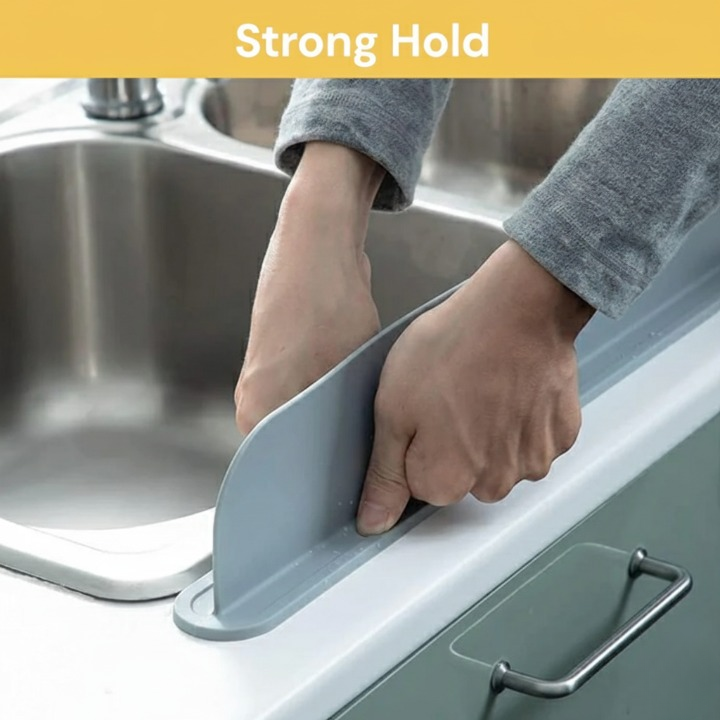 Flexible Silicone Sink Splash Guard – Waterproof Kitchen Counter Protector | Strong Hold Anti-Leak Barrier