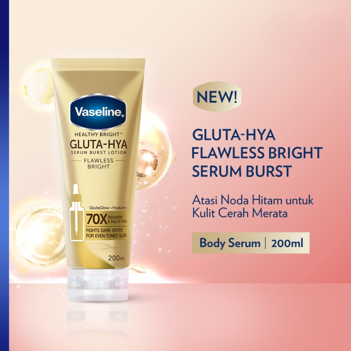 Vaseline Healthy Bright Gluta-Hya Serum Burst Lotion – Flawless & Bright (200ml)