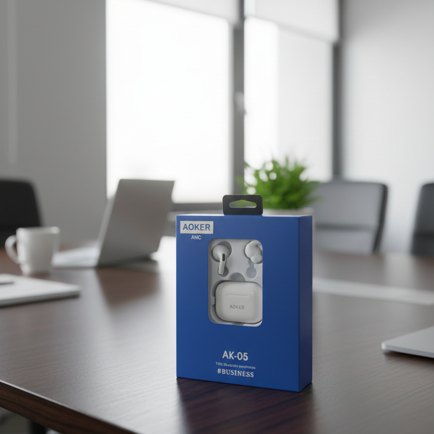 AOKER AK-05 True Wireless Earbuds | ANC + ENC | Bluetooth 5.3 | Hi-Res Stereo | Dual Mic