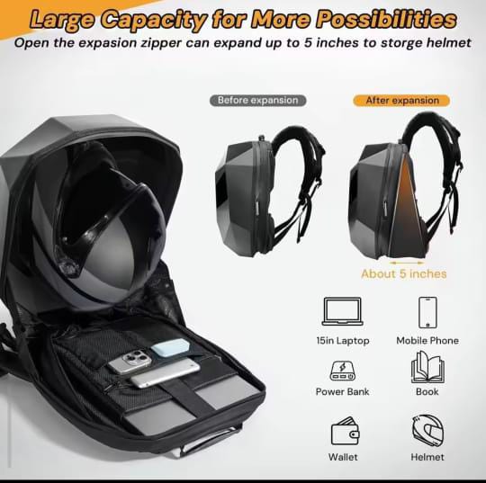 LED Smart Mask Backpack – Programmable Display | With Power Bank | App-Controlled | Hard Shell Design