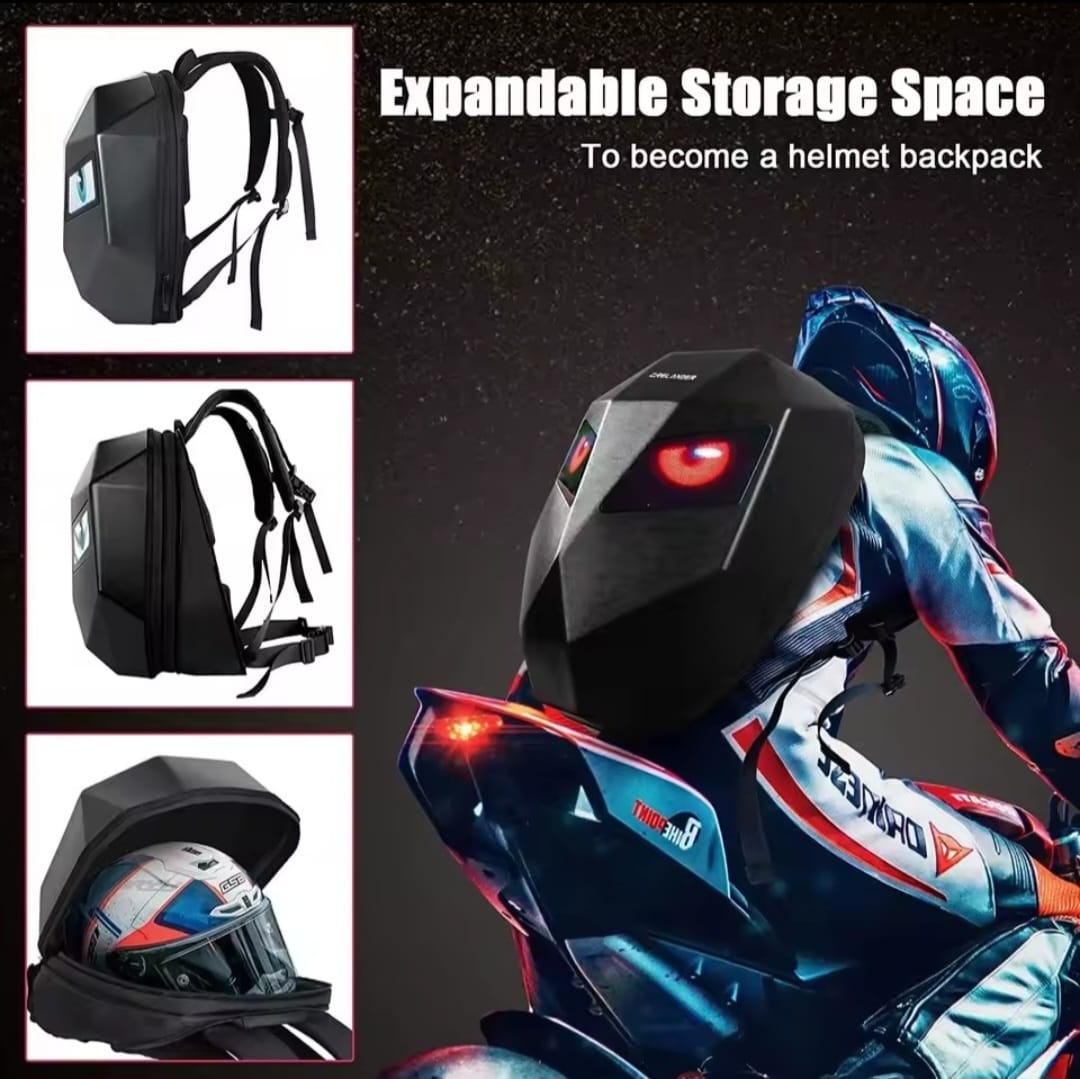 LED Smart Mask Backpack – Programmable Display | With Power Bank | App-Controlled | Hard Shell Design