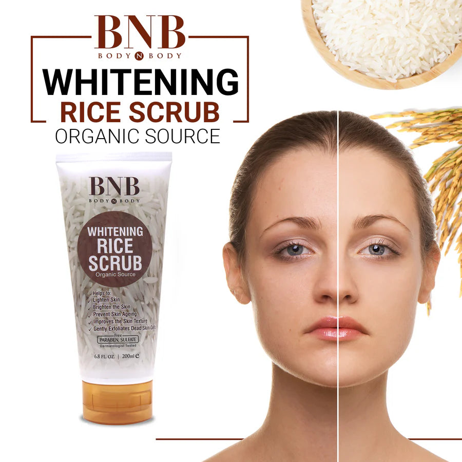 BNB Rice Extract Bright & Glow Kit | Face Wash, Scrub & Rice Powder Mask