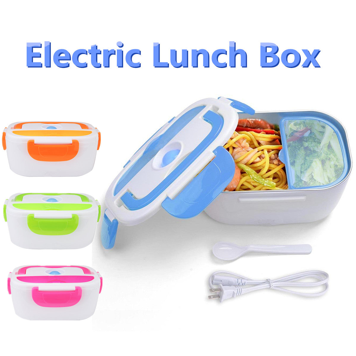 Electric Lunch Box Food Warmer – 1.05L Portable Heated Lunch Box for Office, School & Travel(random colors)