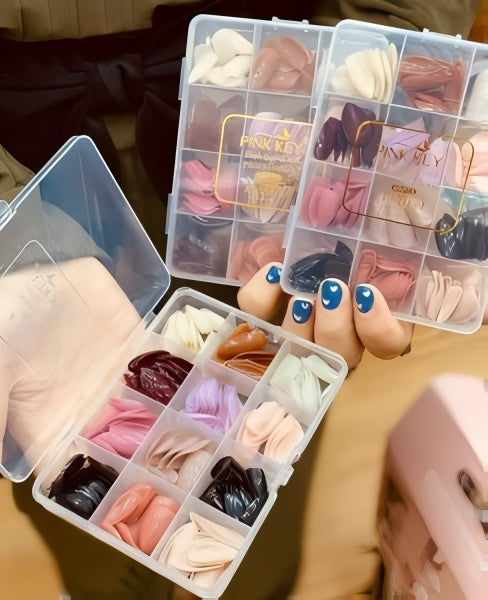 288 Pcs Colorful Nails Box| Abs Plastic | Nail Shaper Set (random Color)