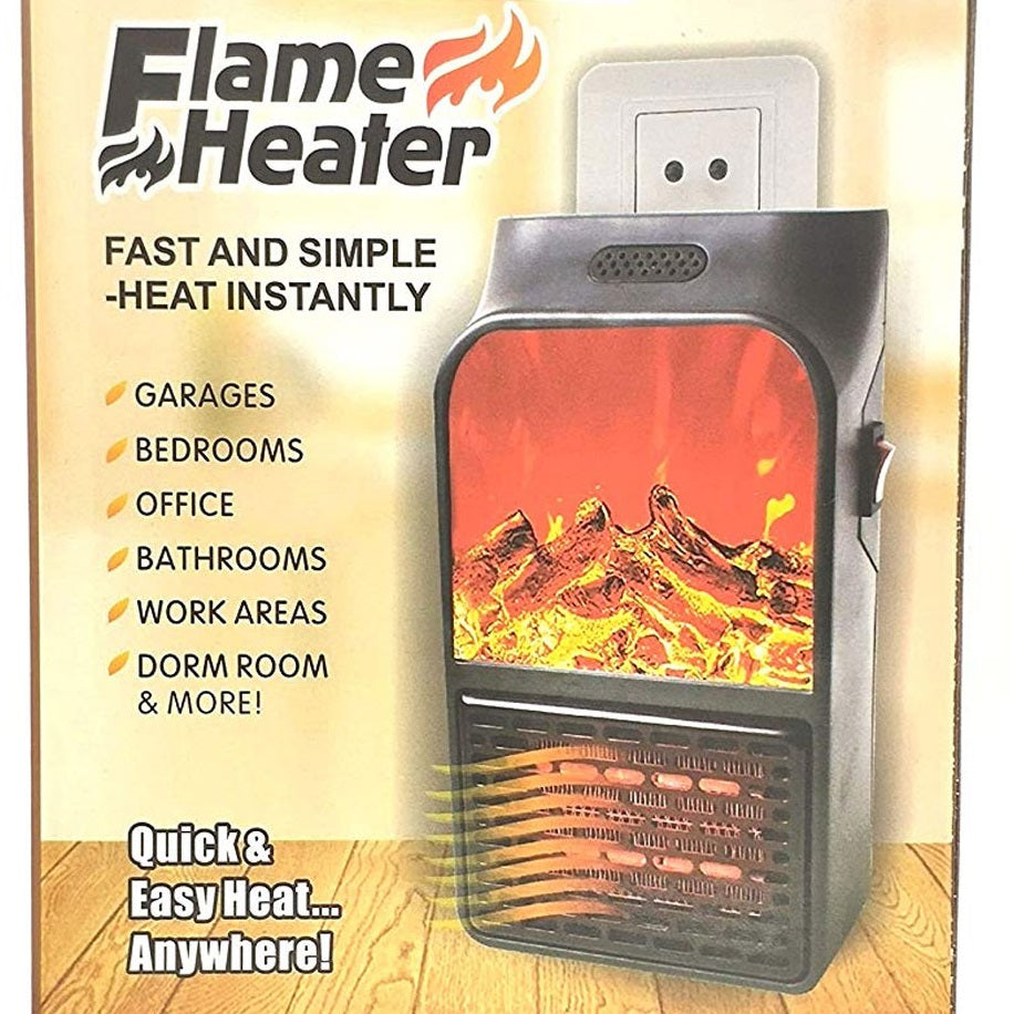 Flame Heater – Portable Plug-In Mini Electric Heater | Instant Fast Heat for Room, Office & Bathroom