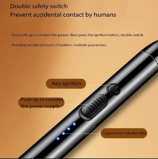 360° Outdoor Kitchen Lighter – USB Rechargeable Plasma Arc Lighter with Safety Lock & Flexible Elbow for Candles, BBQ & Stoves