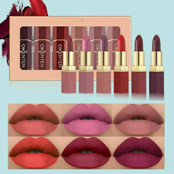 6 Pcs High Pigmented Lipstick Pack – Creamy Formula, Multicolor Shades, Long-lasting, Smooth & Vibrant Finish For Everyday Wear And Special Occasions