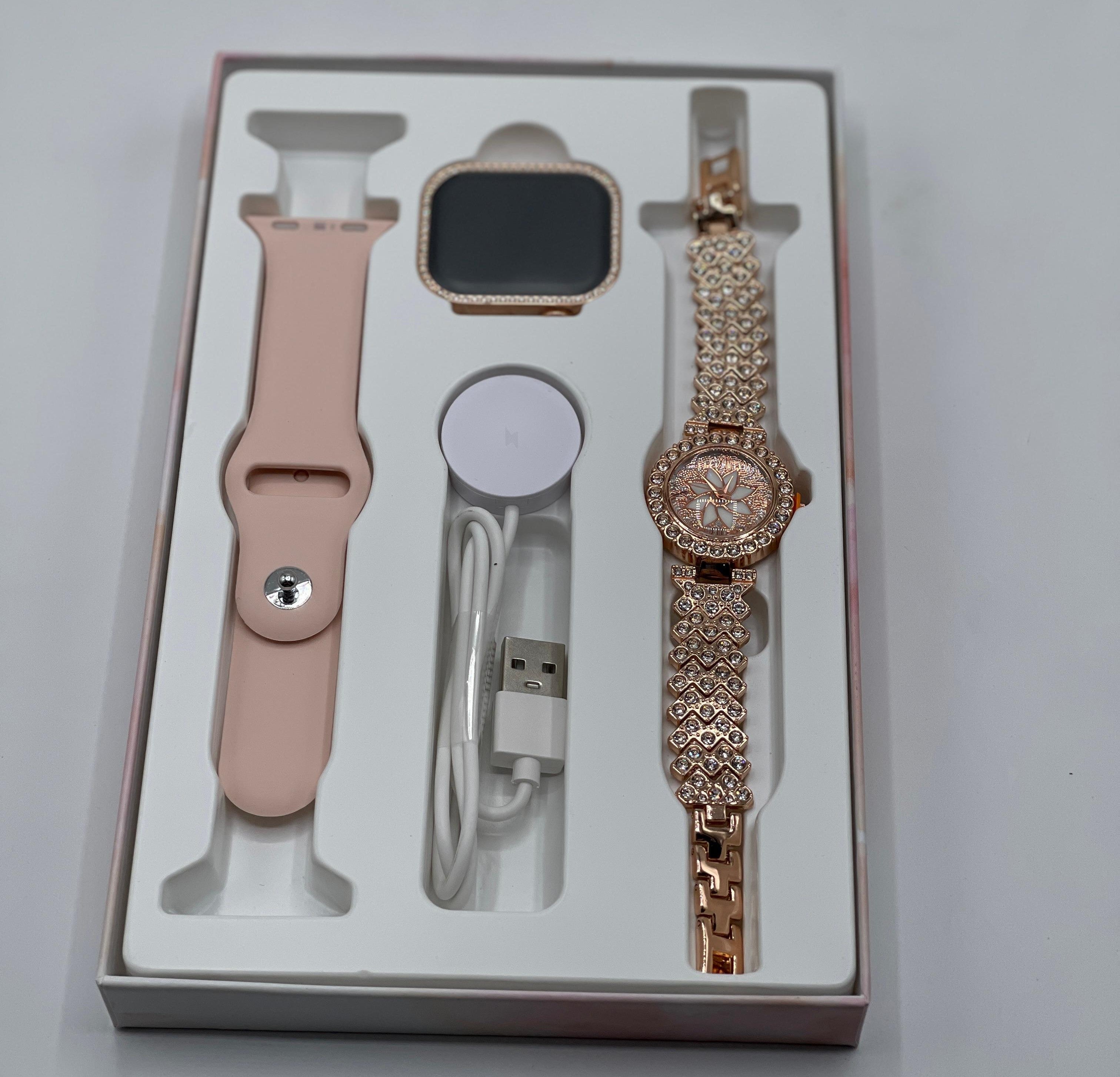 Mi Ni ZW10 DO Elegant Diamond Series Smartwatch – Bluetooth Calling, Health Monitor, 2-in-1 Women's Smart Watch