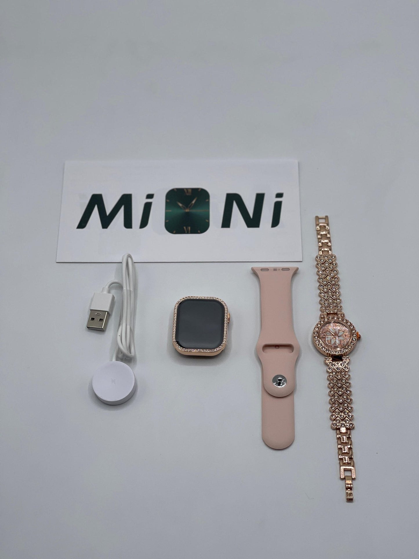 Mi Ni ZW10 DO Elegant Diamond Series Smartwatch – Bluetooth Calling, Health Monitor, 2-in-1 Women's Smart Watch