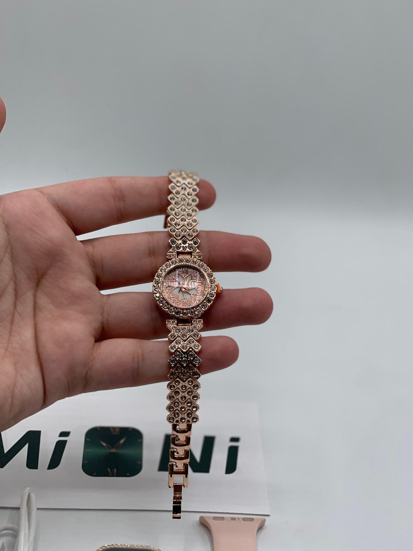 Mi Ni ZW10 DO Elegant Diamond Series Smartwatch – Bluetooth Calling, Health Monitor, 2-in-1 Women's Smart Watch