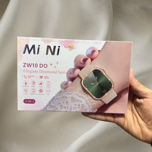 Mi Ni ZW10 DO Elegant Diamond Series Smartwatch – Bluetooth Calling, Health Monitor, 2-in-1 Women's Smart Watch