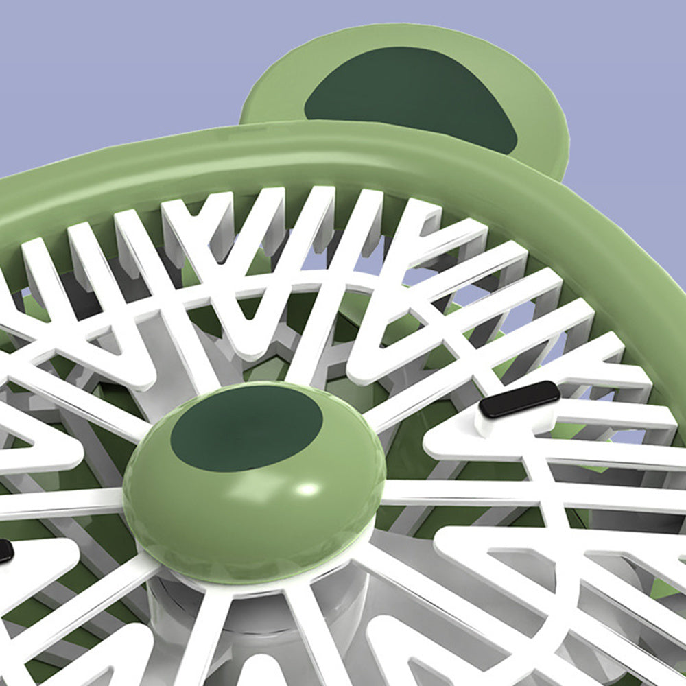 Rechargeable Portable Cartoon Style Children Watch Fan with RGB Light | Portable Fan Office Handheld New Creative Gift (Random color)