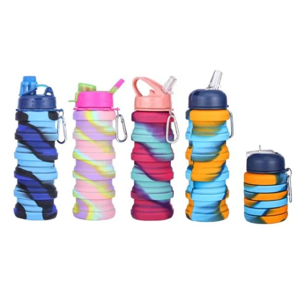 Collapsible Silicone Water Bottle – Foldable, Portable, Leakproof 500ml