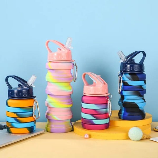 Collapsible Silicone Water Bottle – Foldable, Portable, Leakproof 500ml
