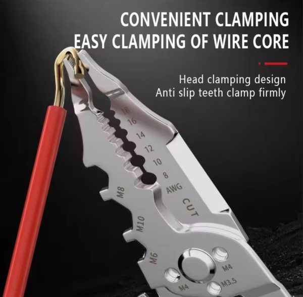 Multi-Function Wire Stripper & Cutter – 10-in-1 Electrical Tool for Cutting, Stripping, Crimping & Screw Work