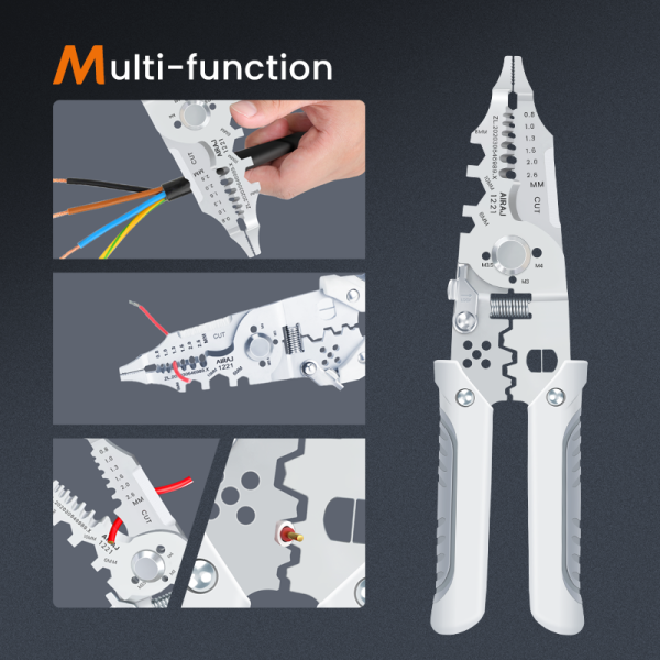 Multi-Function Wire Stripper & Cutter – 10-in-1 Electrical Tool for Cutting, Stripping, Crimping & Screw Work