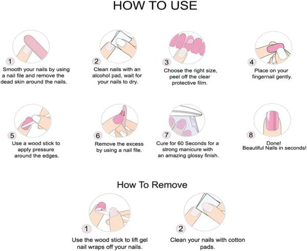 Pack Of 01 – Uv Nails Sticker | Best Quality Nails | Uv Nails Sticker | Nail For Girls | Artificial Nails Girls & Women Nails