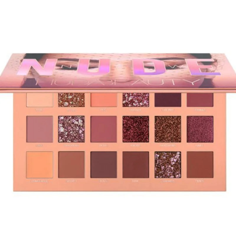18 Colors Nude Eyeshadow Palette | Matte & Shimmer Pigmented Shades, Long-Lasting (YM)