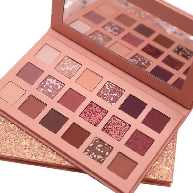 18 Colors Nude Eyeshadow Palette | Matte & Shimmer Pigmented Shades, Long-Lasting (YM)