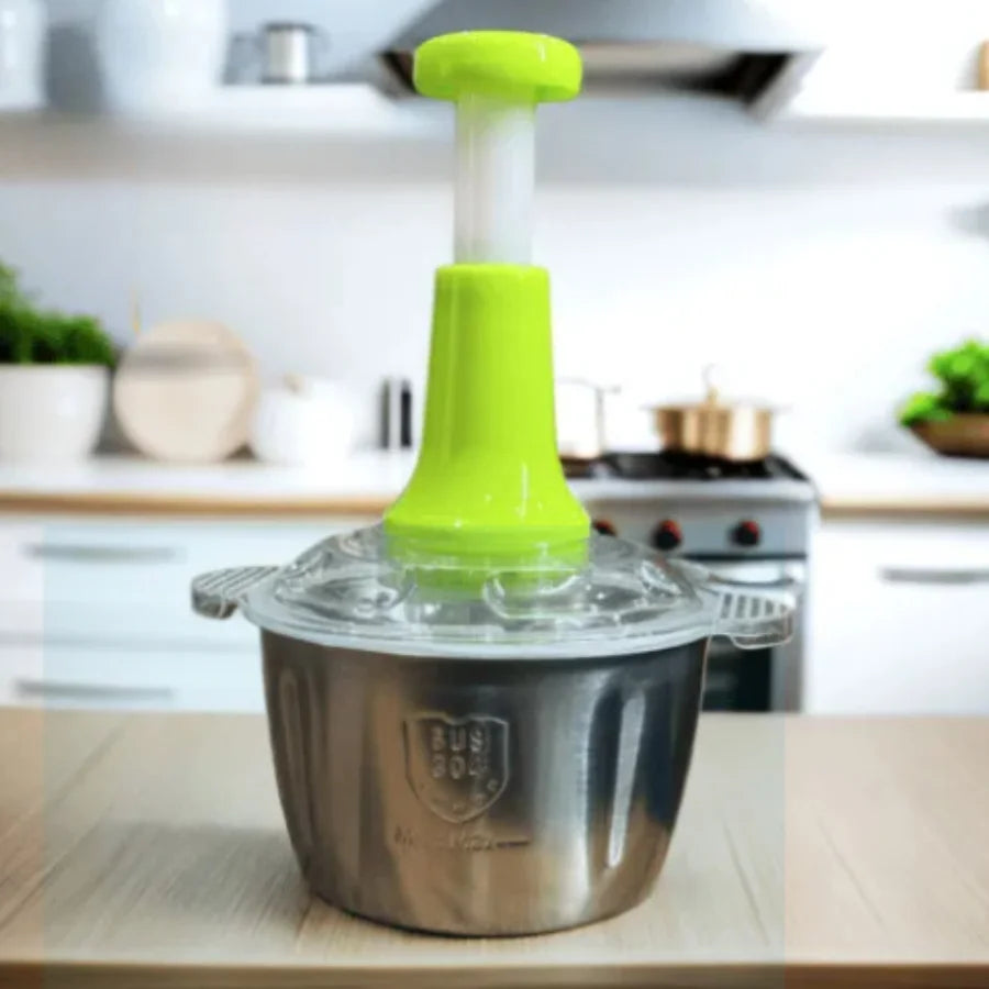 2L Manual Food Chopper | Stainless Steel Bowl & 4 Blades (YM)