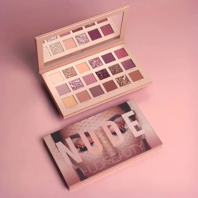 18 Colors Nude Eyeshadow Palette | Matte & Shimmer Pigmented Shades, Long-Lasting (YM)